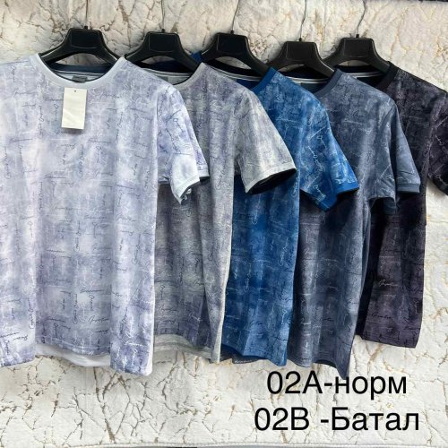 Футболка Lina (6XL-8XL) 02B blue (лето) Lina 02B blue