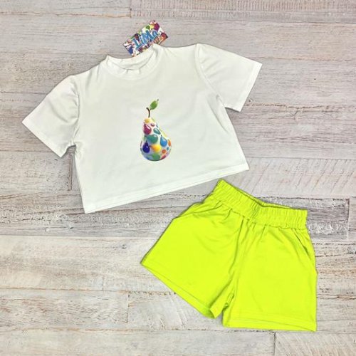 Костюм LiMa kids (116-140) 2514 white-yellow (лето) LiMa kids 2514 white-yellow