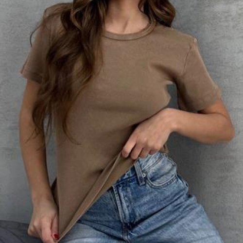 Футболка New Season (S-L) 8459 brown (лето) New Season 8459 brown