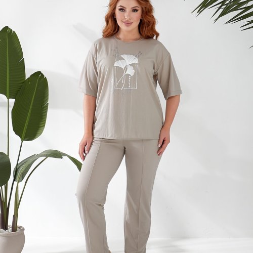 Костюм спорт OSKA (44-50) 4024 beige (деми) OSKA 4024 beige