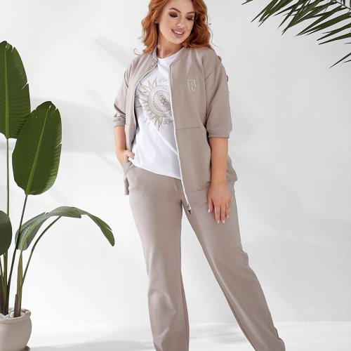 Костюм спорт OSKA (44-50) 4085 beige (деми) OSKA 4085 beige