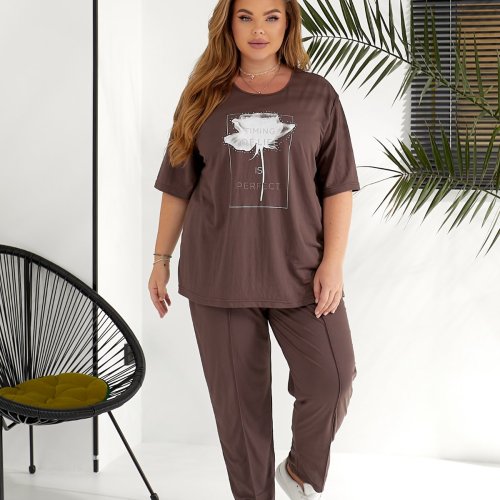 Костюм спорт OSKA (56-62) 6049 brown (деми) OSKA 6049 brown