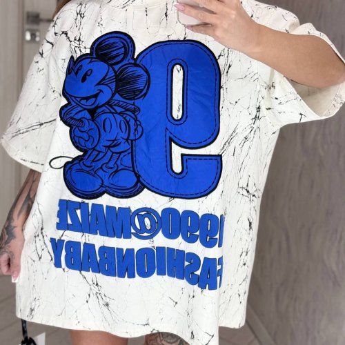 Футболка Sapato (42-46) 9056 white-blue (лето) Sapato 9056 white-blue