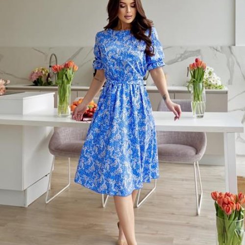 Платье Potok (46-48) 885 l.blue (лето) Potok 885 l.blue