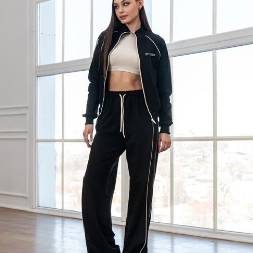 Костюм спорт AZNA (S-XL) Д134 black (деми) AZNA Д134 black