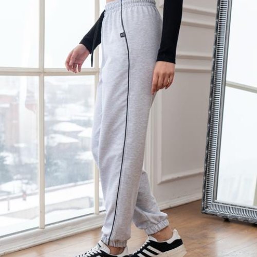 Штаны спорт AZNA (S-XL) Б81 grey (деми) AZNA Б81 grey