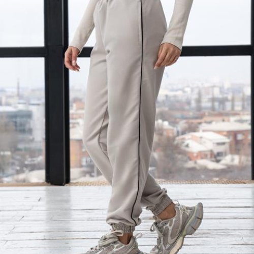Штаны спорт AZNA (S-XL) Б101 l.grey (деми) AZNA Б101 l.grey