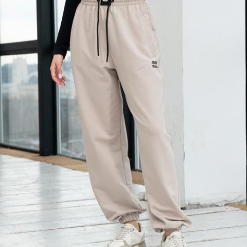 Штаны спорт AZNA (S-XL) Б28 beige (деми) AZNA Б28 beige
