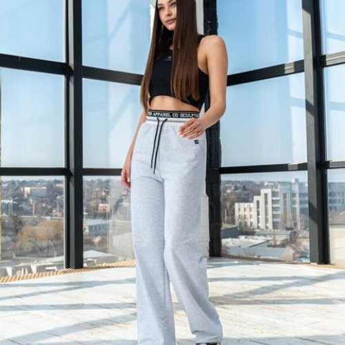 Штаны спорт AZNA (S-XL) Б50 grey (деми) AZNA Б50 grey