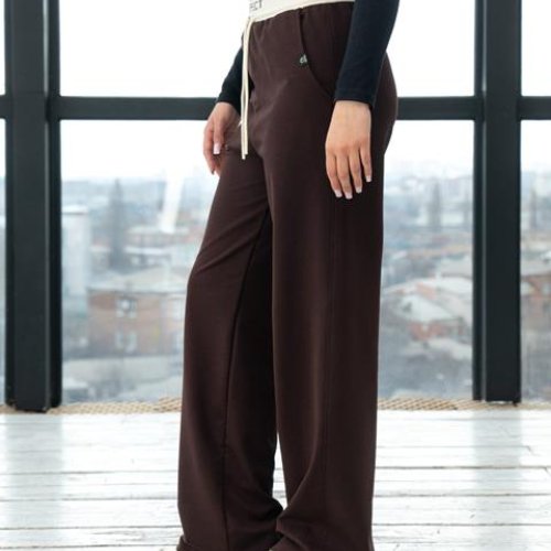 Штаны спорт AZNA (S-XL) Б50 brown (деми) AZNA Б50 brown