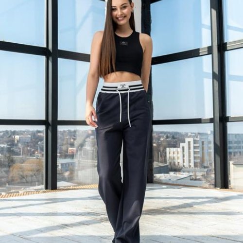 Штаны спорт AZNA (S-XL) Б50 d.grey (деми) AZNA Б50 d.grey