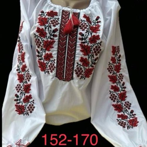Вышиванка Надийка (12-16) 0710-2 white (деми) Надийка 0710-2 white