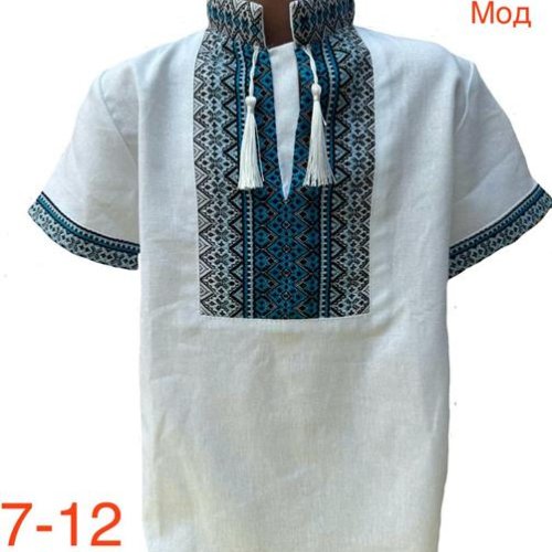 Вышиванка Надийка (7-12) 098 white (лето) Надийка 098 white