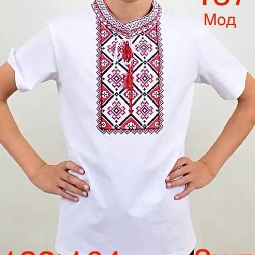 Вышиванка Надийка (122-164) 137 white (лето) Надийка 137 white