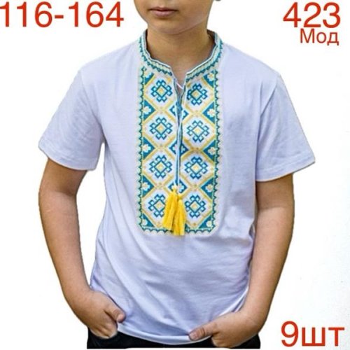 Вышиванка Надийка (116-164) 423 white (лето) Надийка 423 white