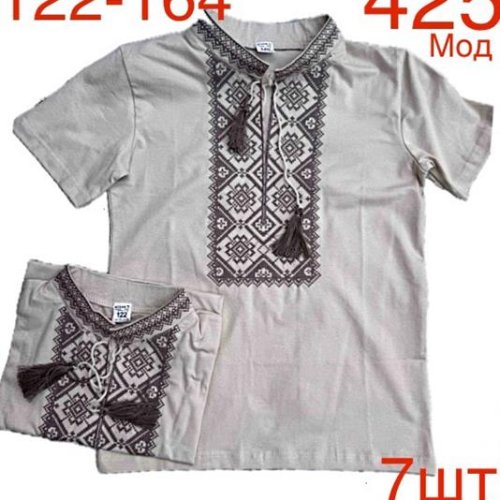 Вышиванка Надийка (122-164) 425 l.grey (лето) Надийка 425 l.grey