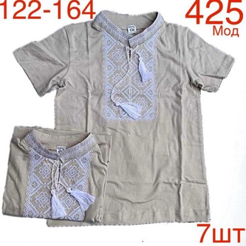 Вышиванка Надийка (122-164) 425-1 l.grey (лето) Надийка 425-1 l.grey