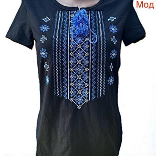 Вышиванка Надийка (S-3XL) 5271-1 black (лето) Надийка 5271-1 black