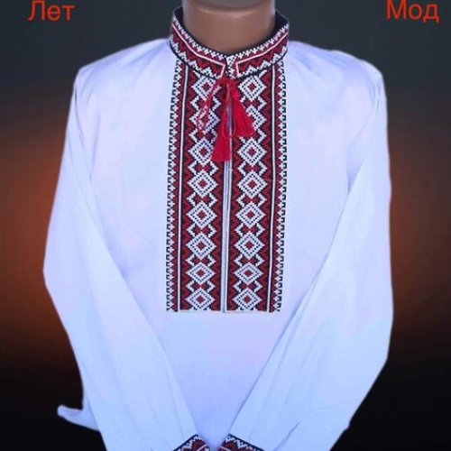 Вышиванка Надийка (6-12) 710-1 white (деми) Надийка 710-1 white
