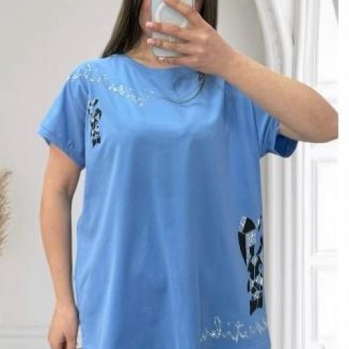 Футболка Anna&Vika (50-56) 25308 l.blue (лето) Anna&Vika 25308 l.blue