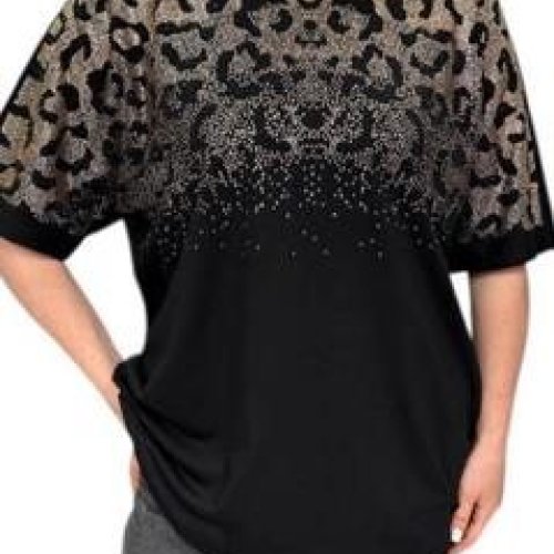 Футболка Novetly Store (48-56) 25010 black-beige (лето) Novetly Store 25010 black-beige