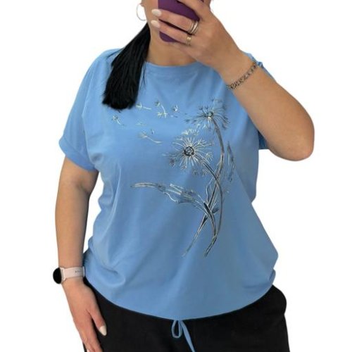 Футболка Ekvato (XL-3XL) 25038 l.blue (лето) Ekvato 25038 l.blue
