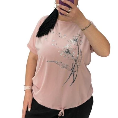 Футболка Ekvato (XL-3XL) 25038 powder (лето) Ekvato 25038 powder