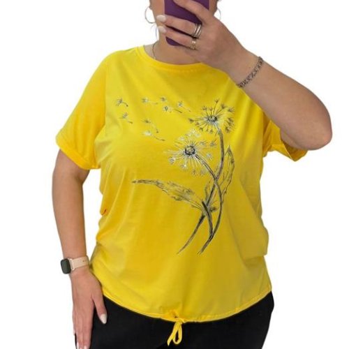 Футболка Ekvato (XL-3XL) 25038 yellow (лето) Ekvato 25038 yellow