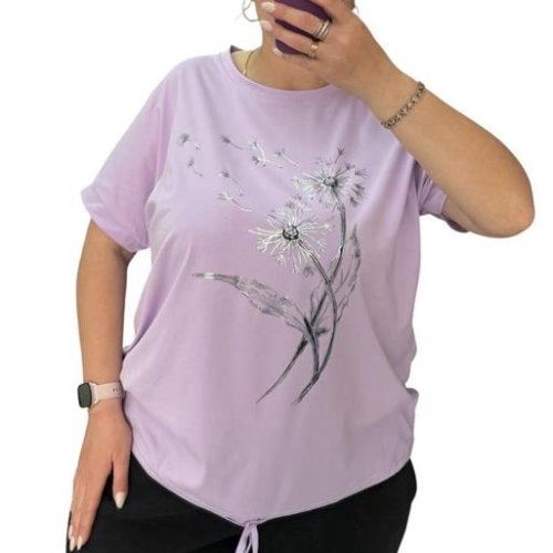 Футболка Ekvato (XL-3XL) 25038 lilac (лето) Ekvato 25038 lilac