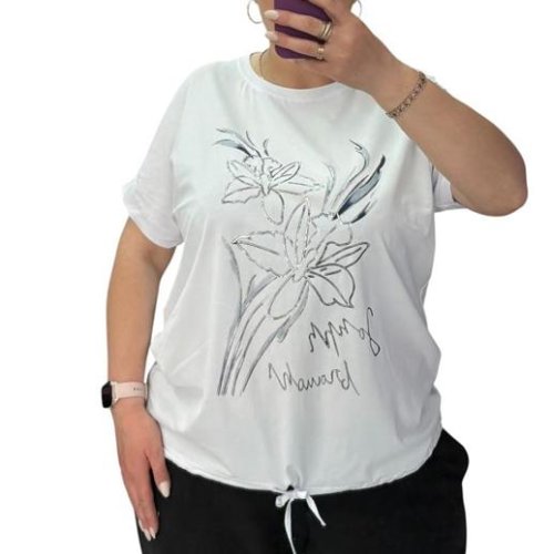 Футболка Ekvato (XL-3XL) 25040 white (лето) Ekvato 25040 white