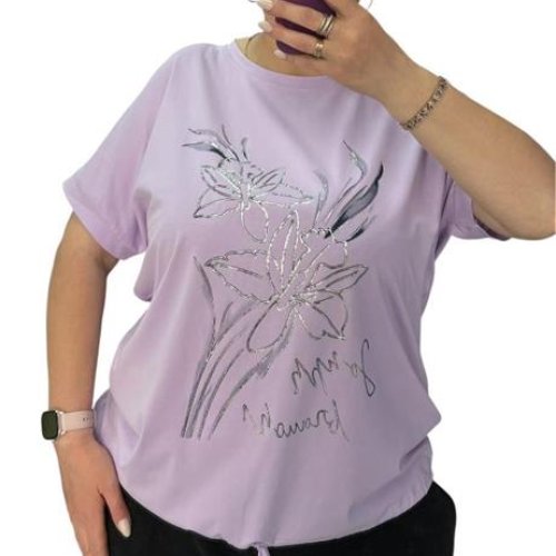 Футболка Ekvato (XL-3XL) 25040 lilac (лето) Ekvato 25040 lilac