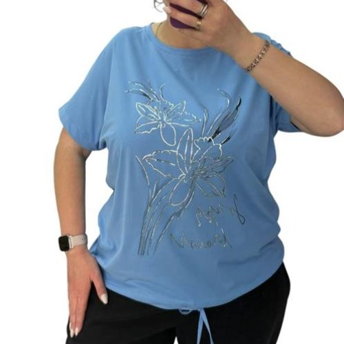 Футболка Ekvato (XL-3XL) 25040 l.blue (лето) Ekvato 25040 l.blue