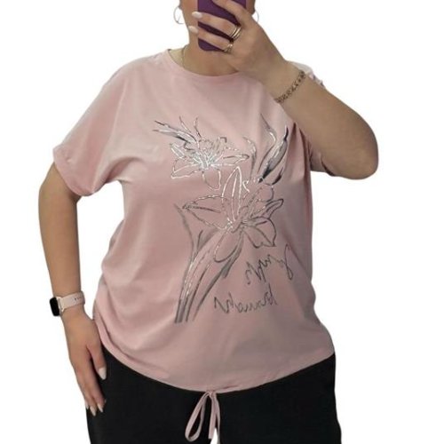 Футболка Ekvato (XL-3XL) 25040 powder (лето) Ekvato 25040 powder