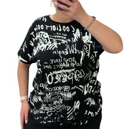 Футболка Ekvato (54-64) 25084 black (лето) Ekvato 25084 black