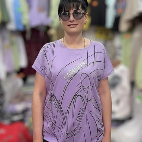 Футболка LeVisha (L-2XL) 25315 lilac (лето) LeVisha 25315 lilac