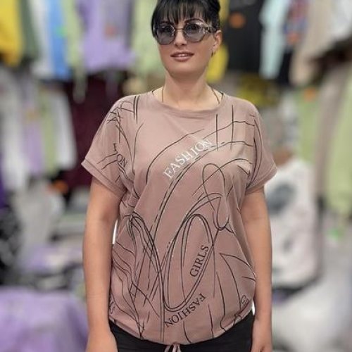 Футболка LeVisha (L-2XL) 25315 brown (лето) LeVisha 25315 brown