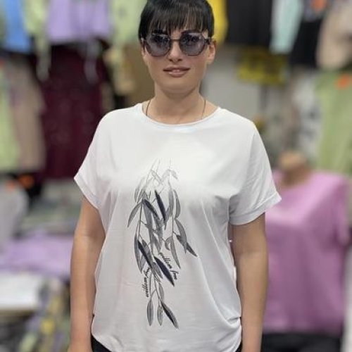 Футболка LeVisha (XL-3XL) 25041 white (лето) LeVisha 25041 white