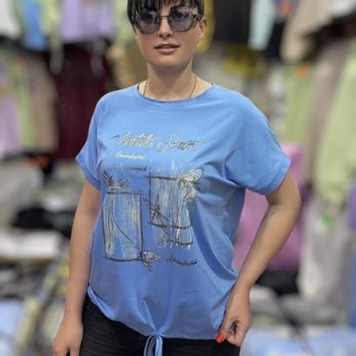 Футболка LeVisha (XL-3XL) 25037 l.blue (лето) LeVisha 25037 l.blue