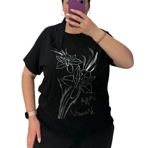 Футболка Shipi (XL-3XL) 25040 black (лето) Shipi 25040 black