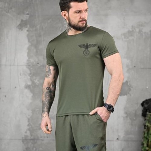 Футболка Madoka (M-3XL) 853 khaki (лето) Madoka 853 khaki