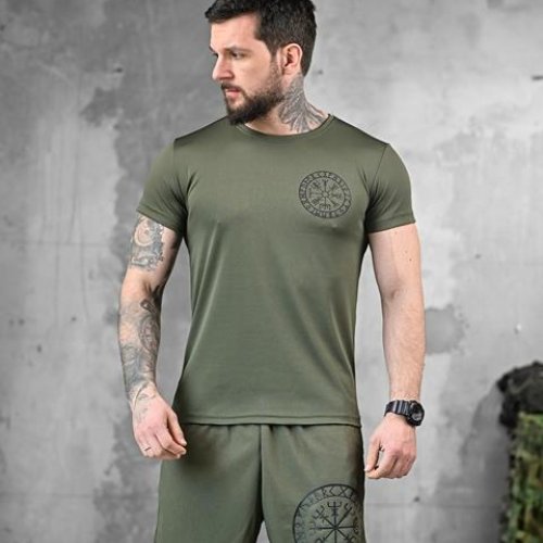 Футболка Madoka (M-3XL) 858 khaki (лето) Madoka 858 khaki