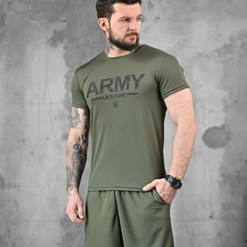 Футболка Madoka (M-3XL) 859 khaki (лето) Madoka 859 khaki