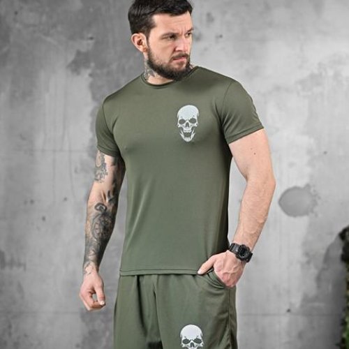 Футболка Madoka (M-3XL) 860 khaki (лето) Madoka 860 khaki