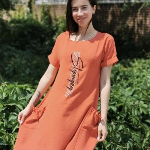 Платье LIArt (42-48) 681 orange (лето) LIArt 681 orange