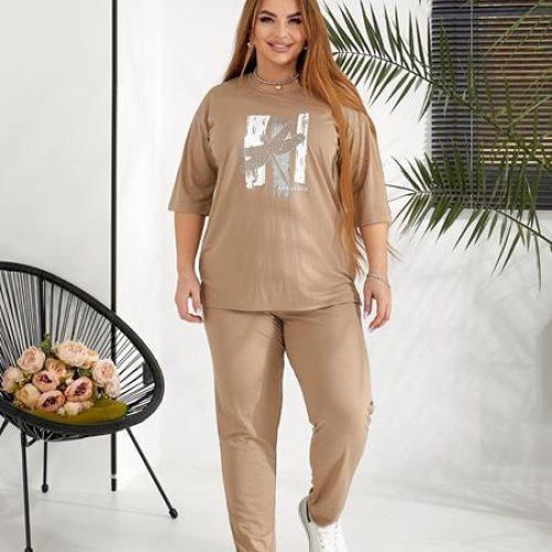 Костюм спорт OSKA (50-56) 6087 beige (лето) OSKA 6087 beige