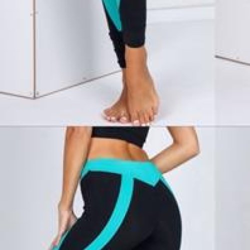 Лосины BRAVEL (S-XL) 062 black-mint (деми) BRAVEL 062 black-mint