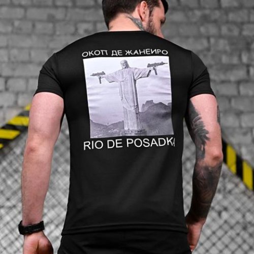 Футболка Madoka (M-3XL) 881 black (лето) Madoka 881 black