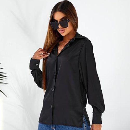 Блузка WideRange (42-56) 865-1 black (деми) WideRange 865-1 black