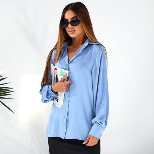 Блузка WideRange (42-56) 865-1 l.blue (деми) WideRange 865-1 l.blue