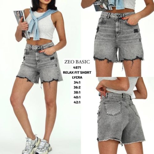 Шорты Jeans Style (34-42) 4871 grey (лето) Jeans Style 4871 grey